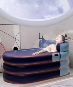 Opblaasbaar Bad - Blauw Ligbad - Zitbad Volwassenen - Ijsbad - Badkuip - Opblaasbad - Opvouwbaar Bad -Badkamer Kast Winkel 1001x1200 13