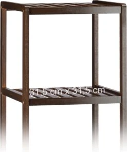 Relaxdays - Badkamerrek Bamboe - Houten Rek - Keukenrek - Schoenenrek, Opbergrek -Badkamer Kast Winkel 1002x1200 5