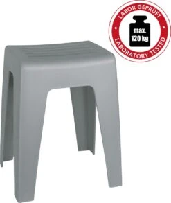 WENKO Badkamerkruk Kumba 38x47cm In Grijs Kunststof - Douchekruk -Badkamer Kast Winkel 1011x1200 4