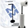 MM Brands WC Rolhouder - Toiletrol Houder Staand - WC Papier Rollenhouder Zonder Boren - Zwart