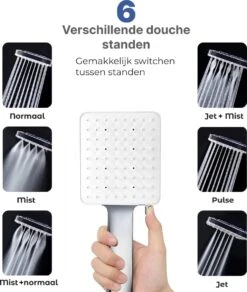 MaatWorkz - Waterbesparende Douchekop Vierkant + Douchetimer - Hoge Waterdruk - Luxe Design - 6 Standen 16 MaatWorkz - Waterbesparende Douchekop Vierkant + Douchetimer - Hoge Waterdruk - Luxe Design - 6 Standen -Badkamer Kast Winkel 1014x1200 1