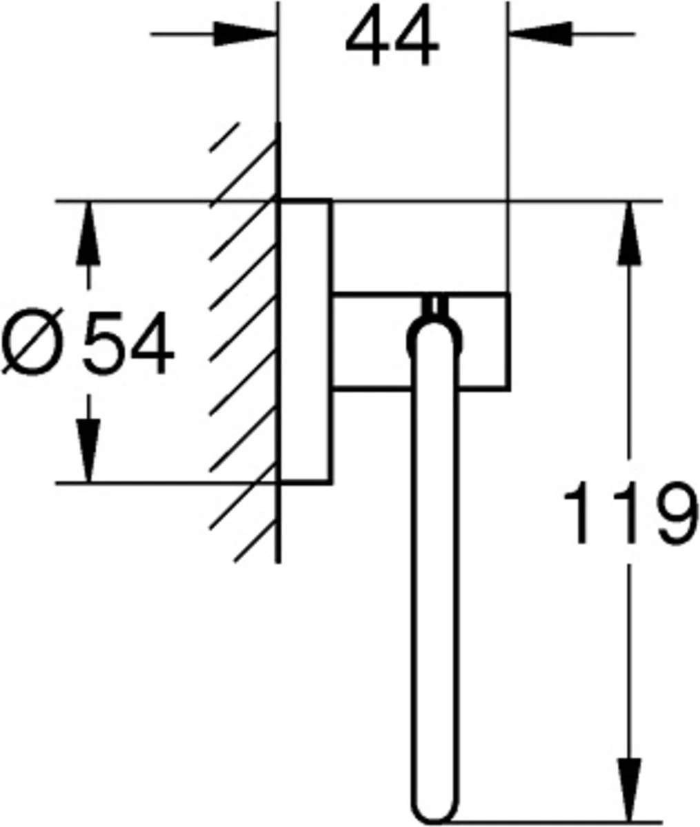 GROHE Essentials Toiletrolhouder - Zonder Klep - Chroom - 40689001 8 GROHE Essentials Toiletrolhouder - Zonder Klep - Chroom - 40689001 - Afbeelding 8