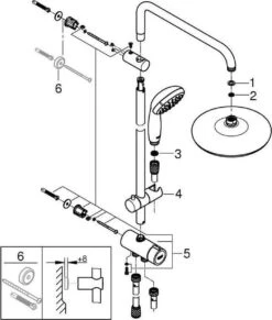 GROHE QuickFix Vitalio Joy 310 Regendouche - CoolTouch - Met Planchet - ø 31 Cm - Chroom 30 GROHE QuickFix Vitalio Joy 310 Regendouche - CoolTouch - Met Planchet - ø 31 Cm - Chroom -Badkamer Kast Winkel 1017x1200 2