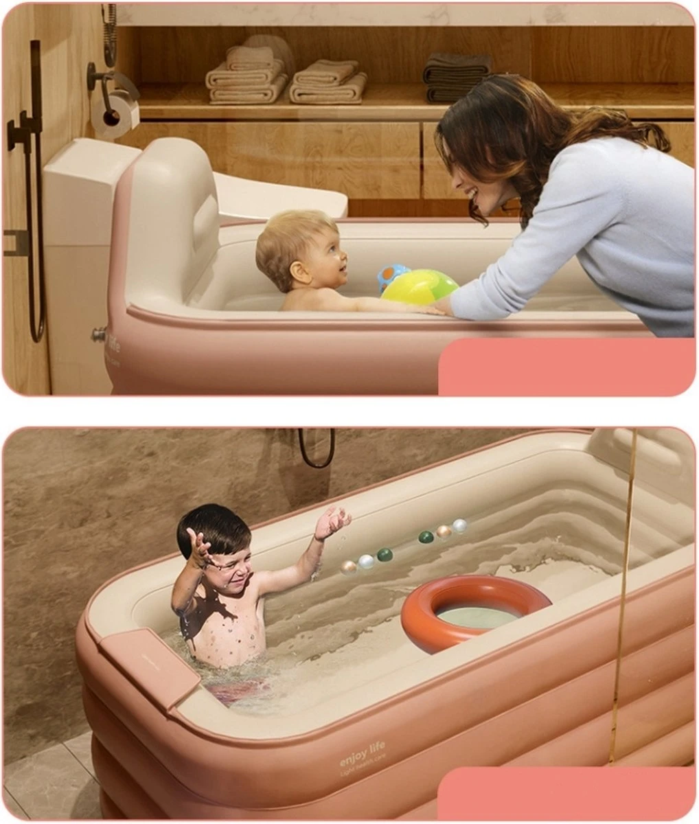 Merkloos Opblaasbaar Bad - Roze - Inclusief Air-Pomp - 1.6 Meter - Opblaasbaar Ligbad - Opblaasbare Badkuip - Zitbad 4 Merkloos Opblaasbaar Bad - Roze - Inclusief Air-Pomp - 1.6 Meter - Opblaasbaar Ligbad - Opblaasbare Badkuip - Zitbad - Afbeelding 4