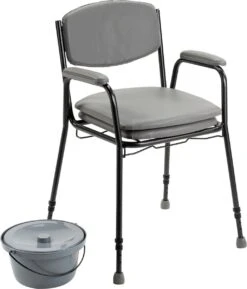 In Hoogte Verstelbare Toiletstoel / Postoel / WC Stoel Met Zachte Zitting. Tot 130 Kg Belastbaar. -Badkamer Kast Winkel 1026x1200 9