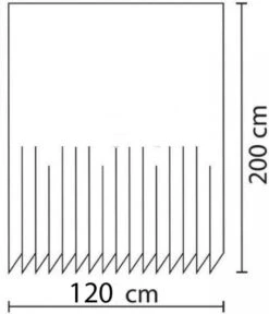 MLN Basics® Douchegordijn | Zwart | 120x200 Cm | Inclusief Ringen | Anti-schimmel -Badkamer Kast Winkel 1028x1200 2