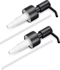 Navaris Roestvrijstalen Zeepdispenserkop Set X2 - Opschroefbare Pompkop Voor Flessen - 26-28 Mm Mondstuk Voor Vloeistof, Lotion - Zwart -Badkamer Kast Winkel 1031x1200 2