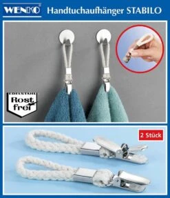 Wenko Handdoekclips , 4 Stuks -Badkamer Kast Winkel 1033x1200