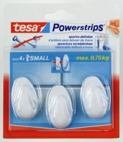 Tesa Powerstrips Small Ovaal - Wit 3 Stuks -Badkamer Kast Winkel 1035x1200 1