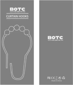 BOTC Gordijnringen - 12 Stuks Gordijn Haken - Gordijnhaken- RVS Gordijn Ringen Voor Gordijn Roede - Zwart -Badkamer Kast Winkel 1035x1200 5