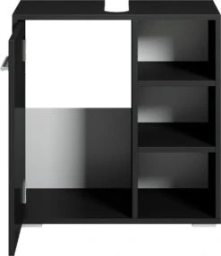 Badplaats Wastafel Onderkast Neptunus 60 Cm X 30 Cm X 60 Cm - Zwart - Badkamerkast – Staand Wastafelmeubel -Badkamer Kast Winkel 1038x1200 5