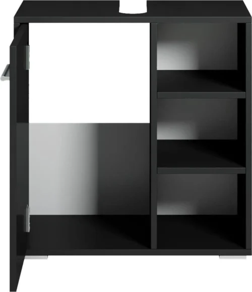 Badplaats Wastafel Onderkast Neptunus 60 Cm X 30 Cm X 60 Cm - Zwart - Badkamerkast – Staand Wastafelmeubel -Badkamer Kast Winkel 1038x1200 5
