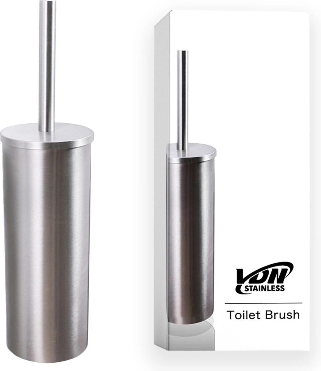 VDN Stainless Toiletborstel Met Houder - Toiletborstelhouder - Zilver - Wc Borstel Met Houder - RVS - Vrijstaand 6 VDN Stainless Toiletborstel Met Houder - Toiletborstelhouder - Zilver - Wc Borstel Met Houder - RVS - Vrijstaand - Afbeelding 6