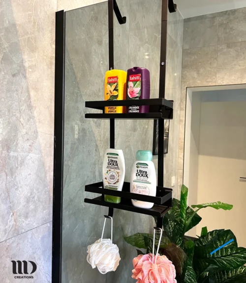 MD Creations ® – Doucherek Zonder Boren - Hangend Met Zuignappen Aan Douchewand – Douchebakje - Doucherek Haak - RVS - 74 X 25 X 10 Cm -Badkamer Kast Winkel 1040x1200 6