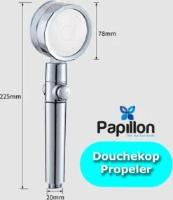 Papillon Douchekop - Turbo Hoge Druk - Met Waterfilter - Blauw -Badkamer Kast Winkel 1043x1200 1