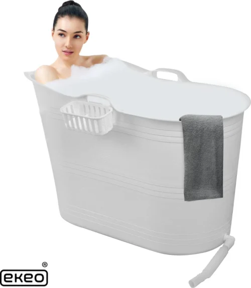 EKEO Zitbad - 210L - Mobiele Badkuip - Bath Bucket - Wit