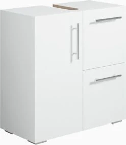 Badplaats Wastafel Onderkast Mars 60 Cm X 30 Cm X 60 Cm - Wit - Badkamerkast – Staand Wastafelmeubel