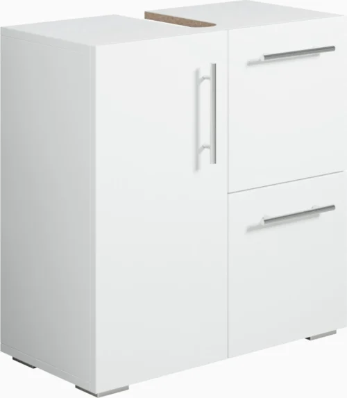 Badplaats Wastafel Onderkast Mars 60 Cm X 30 Cm X 60 Cm - Wit - Badkamerkast – Staand Wastafelmeubel