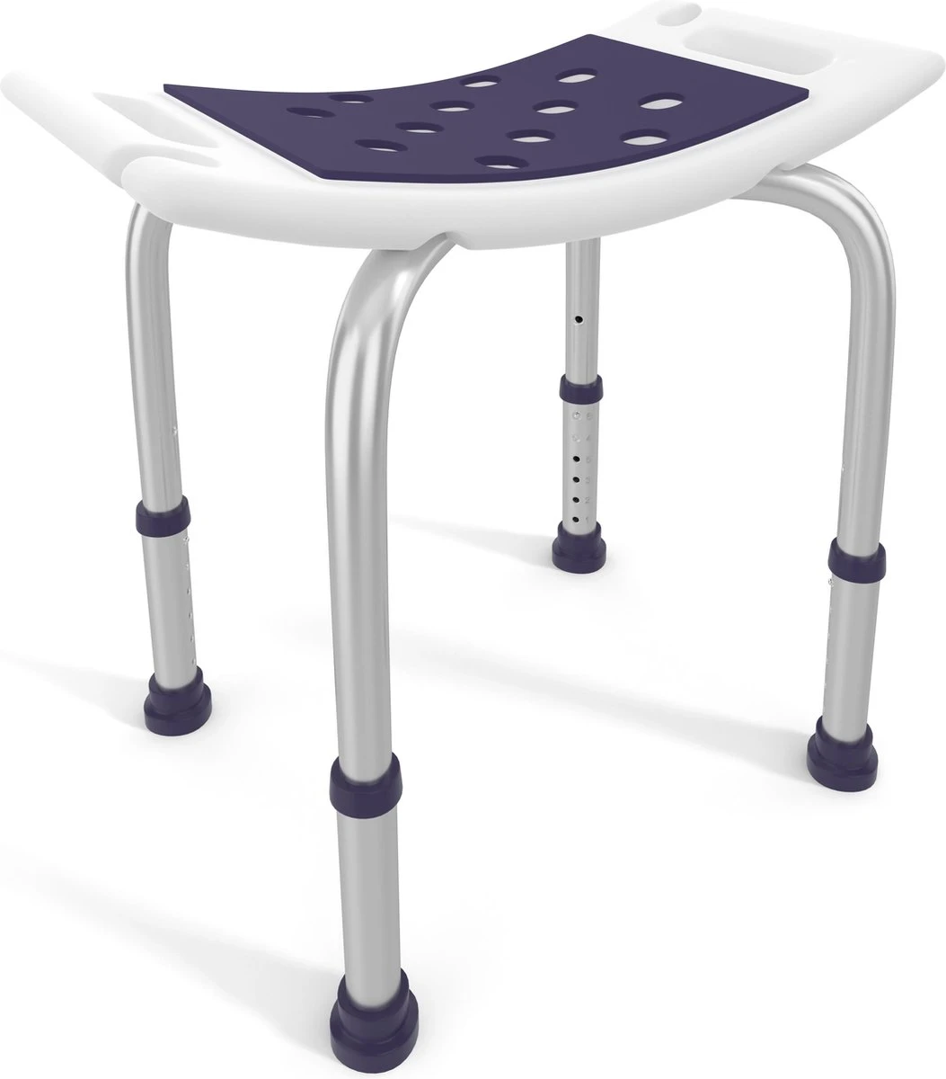 Sanicraft® Douchekruk - In Hoogte Verstelbaar - Douchekrukje - Roestvrij - 150kg Draagkracht - Comfortabel Zitkussen - Inclusief Douchekophouder, Handgrepen, Anti Slip Poten 1 Sanicraft® Douchekruk - In Hoogte Verstelbaar - Douchekrukje - Roestvrij - 150kg Draagkracht - Comfortabel Zitkussen - Inclusief Douchekophouder, Handgrepen, Anti Slip Poten