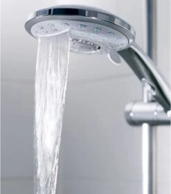 SCHÜTTE Niagara Handdouche - Douchekop Ø 15 Cm - 5 Standen - Watervaluitloop - Waterstop - Chroom -Badkamer Kast Winkel 1060x1200 1