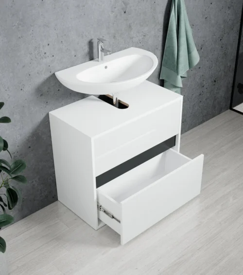 Wastafel Onderkast Stockholm 67cm Wit Badkamerkast Staand -Badkamer Kast Winkel 1060x1200 3