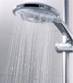 SCHÜTTE Niagara Handdouche - Douchekop Ø 15 Cm - 5 Standen - Watervaluitloop - Waterstop - Chroom -Badkamer Kast Winkel 1063x1200