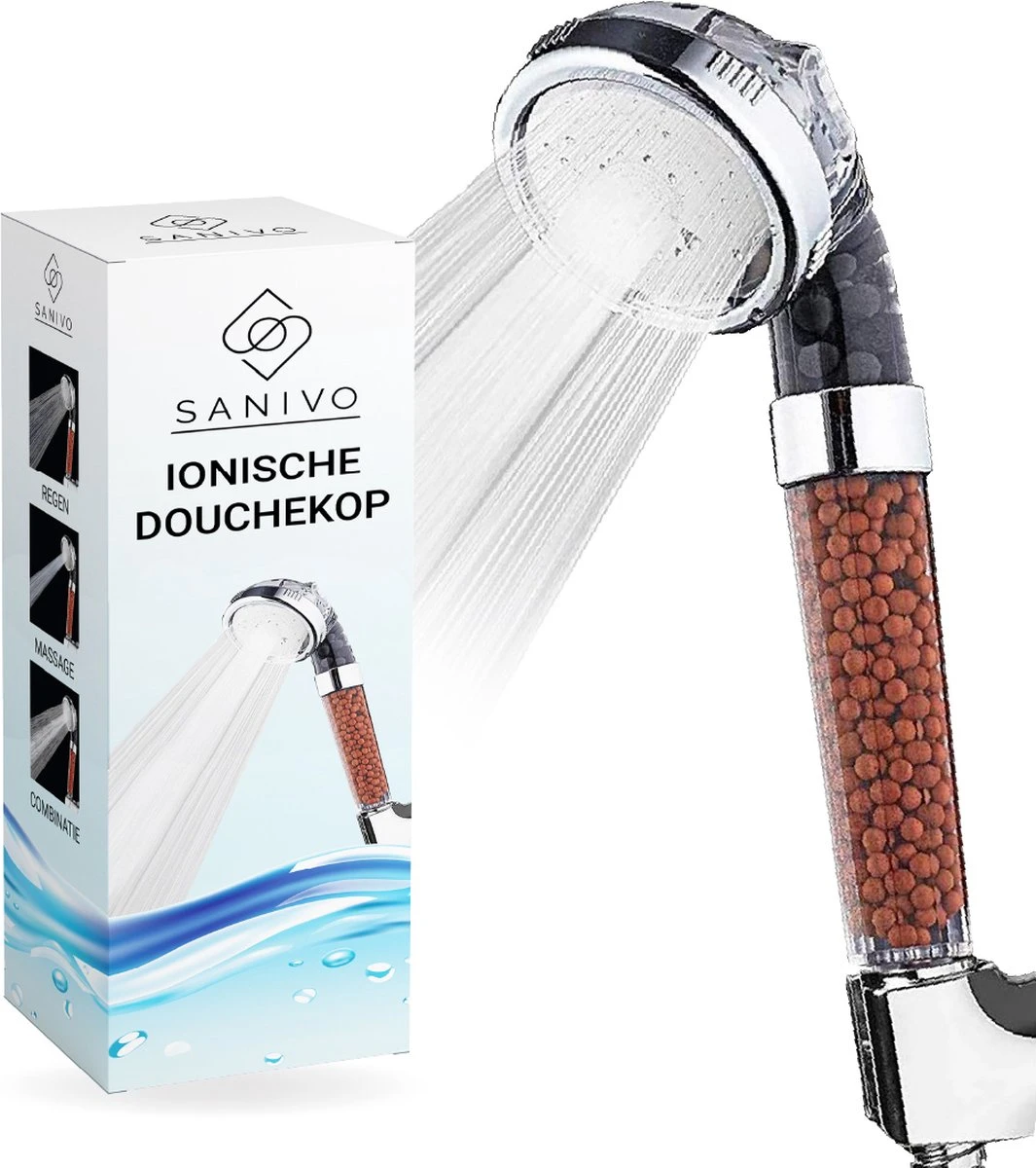 Waterbesparende Douchekop Met Mineraalstenen Ionische Douchekop – Douchefilter - Waterfilter - Handdouche - Hogedruk Douchekop – Transparant 1 Waterbesparende Douchekop Met Mineraalstenen Ionische Douchekop – Douchefilter - Waterfilter - Handdouche - Hogedruk Douchekop – Transparant