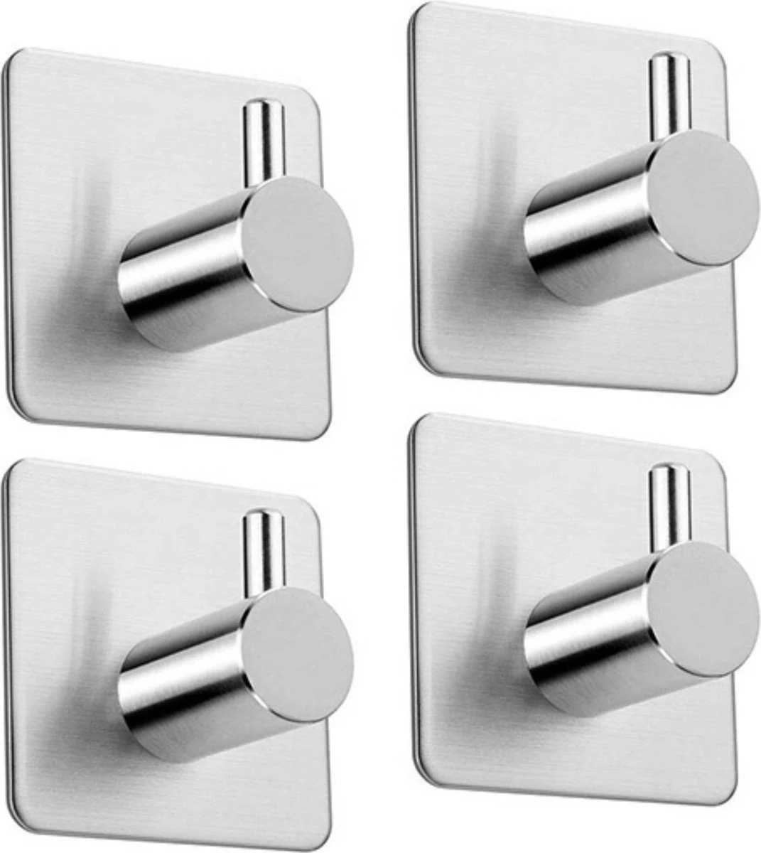 Handdoekhaak Set Zonder Boren RVS Vierkant Zelfklevend - Badjas - Theedoek Hanger - Keuken - Badkamer - Handdoek Haakjes 1 Handdoekhaak Set Zonder Boren RVS Vierkant Zelfklevend - Badjas - Theedoek Hanger - Keuken - Badkamer - Handdoek Haakjes