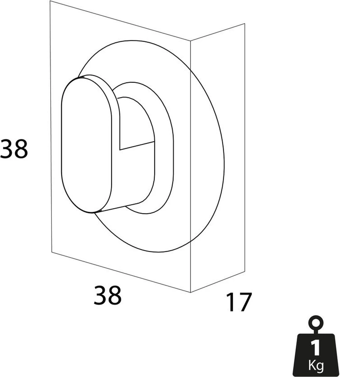 Tiger Cooper - Handdoekhaak Medium Met Zelfklevende Wandsteun - RVS Geborsteld 2 Tiger Cooper - Handdoekhaak Medium Met Zelfklevende Wandsteun - RVS Geborsteld - Afbeelding 2