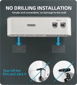 LuxeBass Tandenborstel Organizer | Tandenborstelhouder | Automatisch Tandpasta Dispenser | Met Lade En Opbergvak Voor Badkamer - LB544 -Badkamer Kast Winkel 1086x1200 3