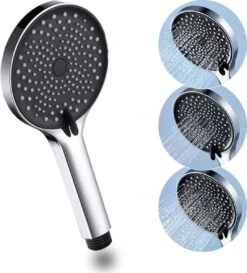 ZIGLA - Waterbesparende Douchekop - Douchekoppen - Regendouche - Hoge Druk - 3 Standen - Handdouche - Chrome