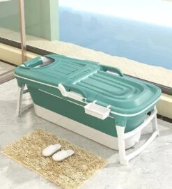 Foresta Volwassenen Zitbad XXL 150CM - Plastic Badkuip - Lime -Badkamer Kast Winkel 1092x1200 6