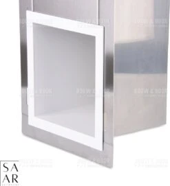 SAAR -Inbouw Toilet Reserve Rolhouder RVS - Met - MAT WIT - Inzetstuk , (uitneembaar) -72 X 20 X 13 Cm - Inbouwdiepte 12 Cm -Badkamer Kast Winkel 1093x1200