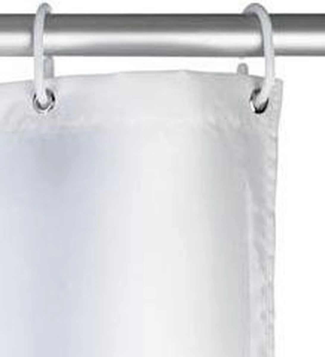 WENKO Anti-schimmel Douchegordijn Uni Wit 180x200cm Polyester Inclusief Ophangringen 5 WENKO Anti-schimmel Douchegordijn Uni Wit 180x200cm Polyester Inclusief Ophangringen - Afbeelding 5