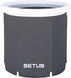 BETUB Zitbad Opvouwbare Badkuip Folding Bath Bathtub – Zit Zwembad – Ijsbad – Warm Bad – Ontspanning – Voor Onder De Douche – Tuin - Balkon Incl. Zitkussen