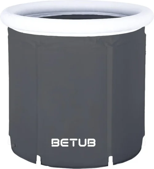 BETUB Zitbad Opvouwbare Badkuip Folding Bath Bathtub – Zit Zwembad – Ijsbad – Warm Bad – Ontspanning – Voor Onder De Douche – Tuin - Balkon Incl. Zitkussen