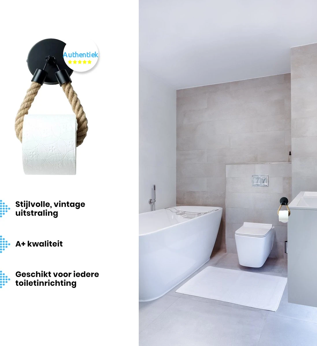 Jelta - Toiletrolhouder Zonder Te Boren - Zwart - Wc Rolhouder - Zuignap 3 Jelta - Toiletrolhouder Zonder Te Boren - Zwart - Wc Rolhouder - Zuignap - Afbeelding 3