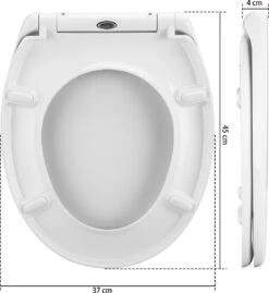 Casaria Wc Bril Duroplastic - Soft-close – Antibacterieel Wit -Badkamer Kast Winkel 1103x1200 6