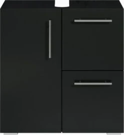 Badplaats Wastafel Onderkast Mars 60 Cm X 30 Cm X 60 Cm - Zwart - Badkamerkast – Staand Wastafelmeubel -Badkamer Kast Winkel 1106x1200 4