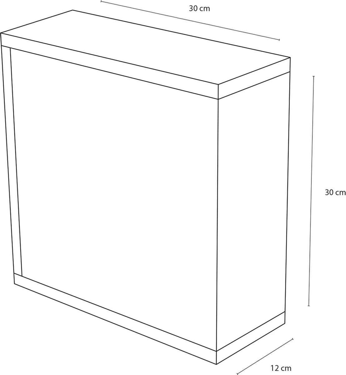 Differnz Badkamerkast Met Slot - Badkamerkastje Zwart - Medicijnkastje - 30 X 30 X 12 Cm Opbergkast - Kubuskast 2 Differnz Badkamerkast Met Slot - Badkamerkastje Zwart - Medicijnkastje - 30 X 30 X 12 Cm Opbergkast - Kubuskast - Afbeelding 2
