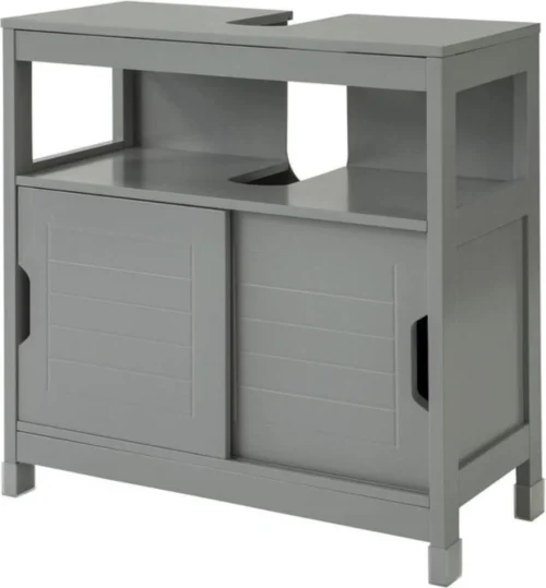 Mara Wastafel Onderkast - Badkamerkast - Badkamermeubel - Schuifdeuren - 60 X 30 X 61 Cm