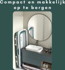 Livista® - Opvouwbaar Bad - Blauw - Zitbad - Inklapbaar - Bath Bucket - 150 CM LANG - XL - Incl. Thermometer & Onderwater LED Lichten -Badkamer Kast Winkel 1118x1200 5