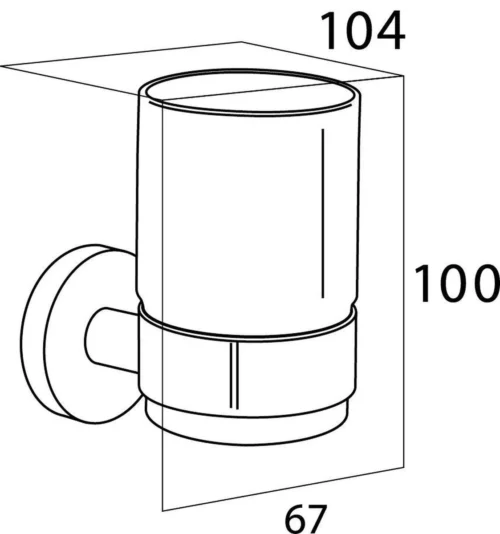 Tiger Boston - Bekerhouder RVS Geborsteld -Badkamer Kast Winkel 1123x1200