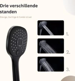 Belliese Doucheset Select - Luxe Douchekop - Doucheslang - Douchekophouder - Douchekop Met Slang - Waterbesparende Douchekop - Badkamer Accessoires - Montage Zonder Boren - 3 Standen - Zwart - Select Knop 14 Belliese Doucheset Select - Luxe Douchekop - Doucheslang - Douchekophouder - Douchekop Met Slang - Waterbesparende Douchekop - Badkamer Accessoires - Montage Zonder Boren - 3 Standen - Zwart - Select Knop -Badkamer Kast Winkel 1123x1200 6