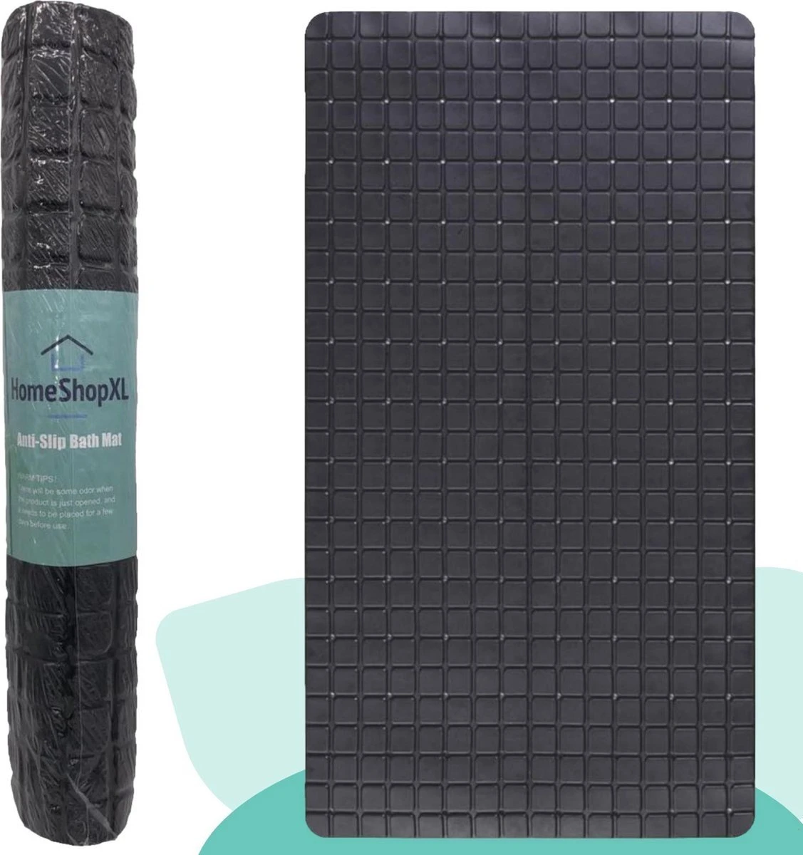 The Original - Douchemat Antislip - Zwart - 70x40cm - Antislipmat Badmat Voor Bad & Douche - Anti Slip Mat Met Zuignappen 2 The Original - Douchemat Antislip - Zwart - 70x40cm - Antislipmat Badmat Voor Bad & Douche - Anti Slip Mat Met Zuignappen - Afbeelding 2