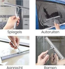 Aquafy Raamwisser RVS - Incl. Douchespons - Douchetrekker Voor Badkamer - Raamwisser Douche - Douchewisser RVS - Luxe Trekker Met Ophanghaak -Badkamer Kast Winkel 1129x1200