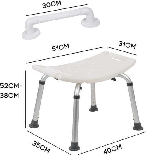 Life&Home Douchekruk - Wandbeugel Bijgeleverd - Douchestoel - 6 Hoogtes - Max 130 Kg - Handgrepen 14 Life&Home Douchekruk - Wandbeugel Bijgeleverd - Douchestoel - 6 Hoogtes - Max 130 Kg - Handgrepen -Badkamer Kast Winkel 1132x1200 13