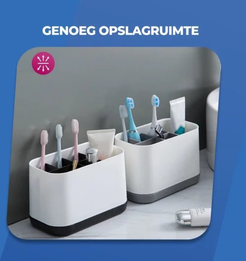 Roegaarden Tandenborstelhouder – Badkamer Organizer – 6 Sorteervakken - Met Lekbak -Wit 10 Roegaarden Tandenborstelhouder – Badkamer Organizer – 6 Sorteervakken - Met Lekbak -Wit -Badkamer Kast Winkel 1132x1200 5