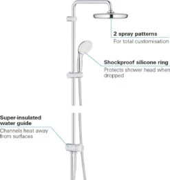 GROHE New Tempesta Cosmopolitan 210 Regendouche - ø 21 Cm - Zonder Thermostaat - Chroom 20 GROHE New Tempesta Cosmopolitan 210 Regendouche - ø 21 Cm - Zonder Thermostaat - Chroom -Badkamer Kast Winkel 1133x1200 2