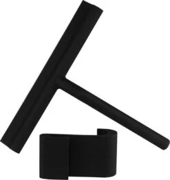 Merkloos Douchewisser Zwart Met Ophangsysteem Luxe –Trekker Douche - Siliconen -Badkamer Kast Winkel 1136x1200